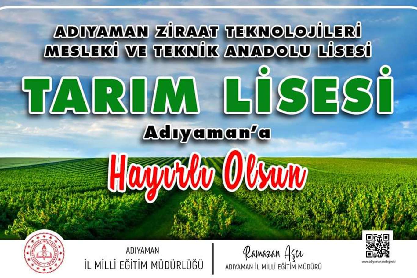 Adıyaman'da Tarım Meslek Lisesi açılacak